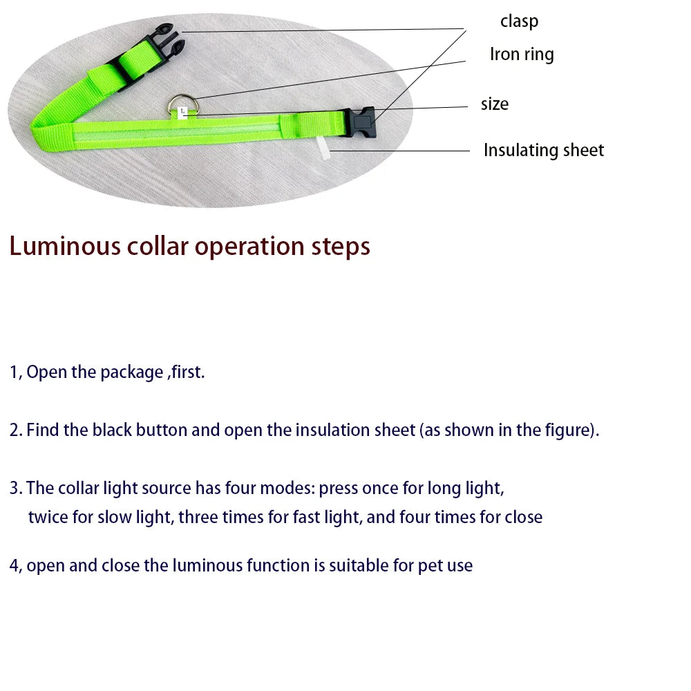 Night Glow Pet Collar